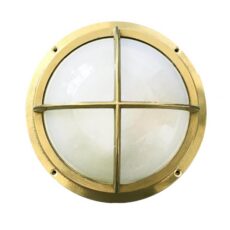 CCLBBB-3 Brass Criss-cross Bulkhead Light