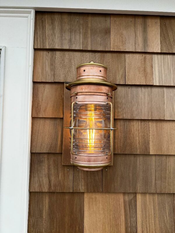 Cape Cod Anchor Wall Lantern Medium Caged - Image 23