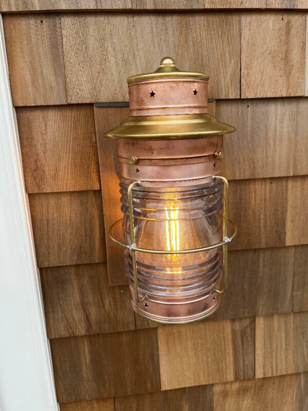 Cape Cod Anchor Wall Lantern Medium Caged - Image 25