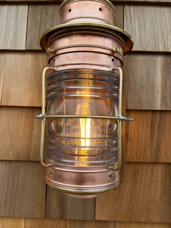 Cape Cod Anchor Wall Lantern Medium Caged - Image 27