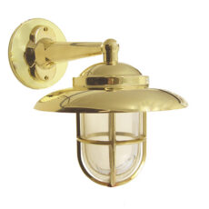 CCLBBH-1 Brass Side Arm Nautical Caged Lantern