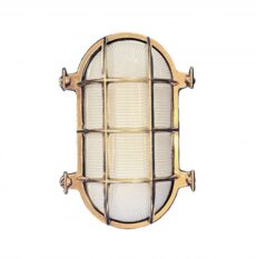 CCLBBO-2 9.5" Brass Oval Bulkhead Cage Light
