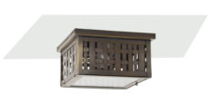 CCL4404W Basket Weave Flush Lantern