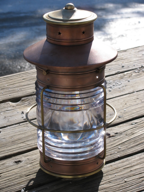 Cape Cod Anchor Wall Lantern Medium Caged