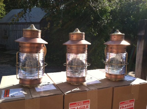 Cape Cod Anchor Wall Lantern Medium Caged
