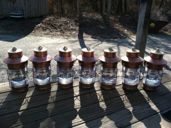 Cape Cod Anchor Wall Lantern Medium Caged