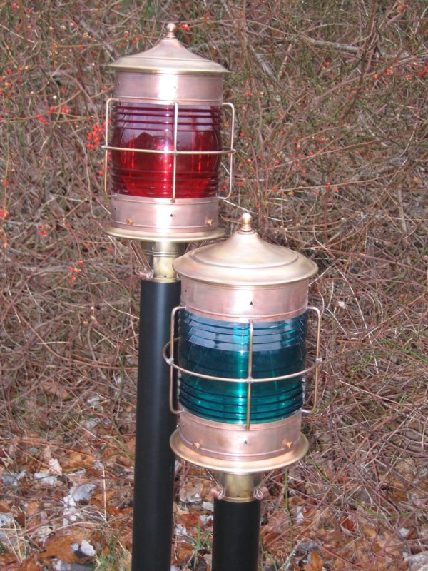 Cape Cod Post Lantern Caged Green