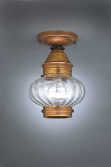 CCL2024 7" Glass Cageless Onion Flush Lantern