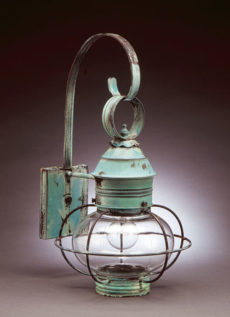 CCL2531 8" Glass Onion Wall Lantern Caged