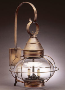 CCL2571 12" Glass Onion Wall Lantern Caged