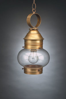 CCL2032 8" Glass Cageless Onion Hanging Lantern