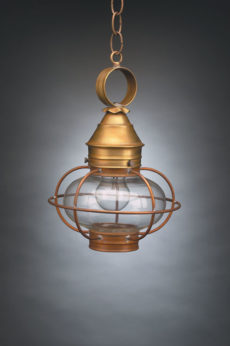 CCL2522 7" Glass Onion Hanging Lantern Caged