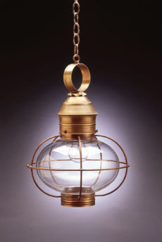 CCL2542 10" Glass Onion Hanging Lantern Caged