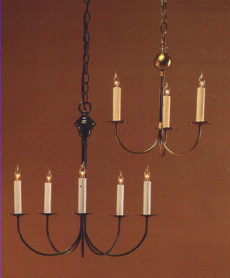 CCL400-3 J Arm Brass Chandelier