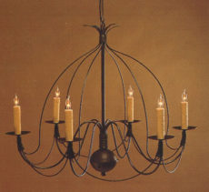 CCL806-6 Brass Six-Arm Birdcage Chandelier
