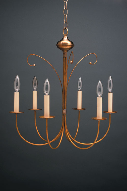 CCL955 Six Light Brass Chandelier