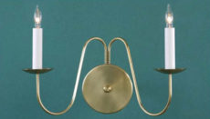 CCL322-2 Two Arm Stamford Brass Sconce