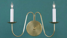 CCL322-2 Two Arm Stamford Brass Sconce