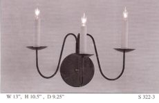 CCL322-3 Three Arm Stamford Brass Sconce