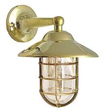 LARGE Cast Brass Nautical Post Or Ceiling Light 