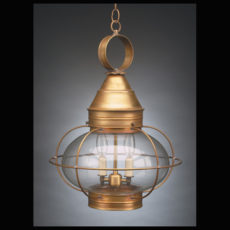 CCL2572 12" Glass Onion Hanging Lantern Caged