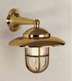 CCLST2060-CLR/4120 Brass Side Arm Nautical Caged Lantern