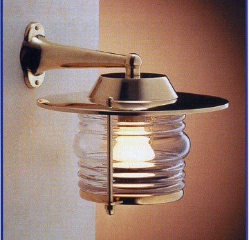 CCLBBH-3 Brass Nautical Side Arm Wall Light