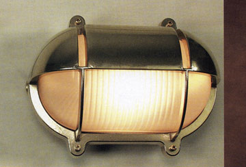 CCLBBO-5 Brass Oval Wall Bulkhead Light