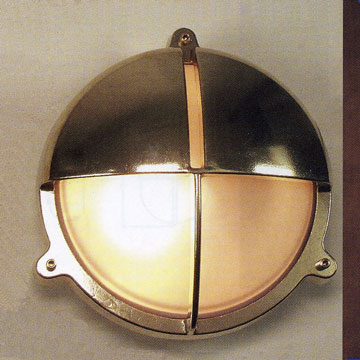 ST2427/4854 Brass Round Cage Light with Hood