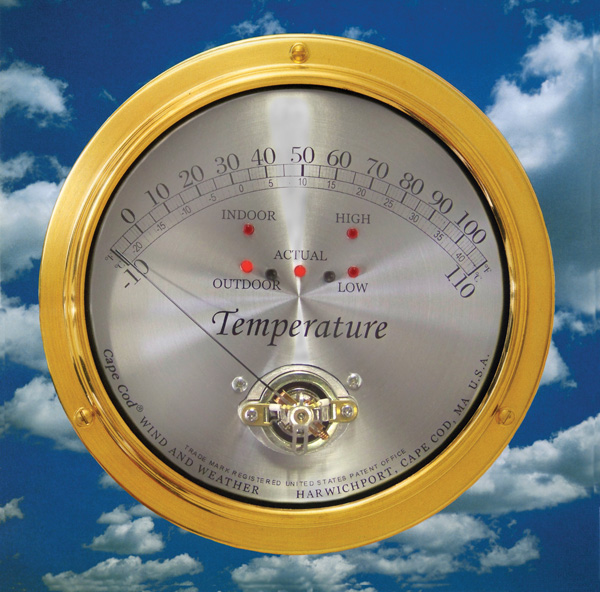 Cape Cod Premium Indoor/Outdoor Temperature Gauge Weather Instrument